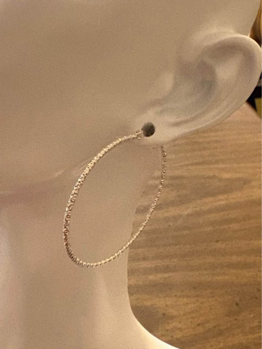 Sterling Silver Diamond-Cut Hoop Earrings